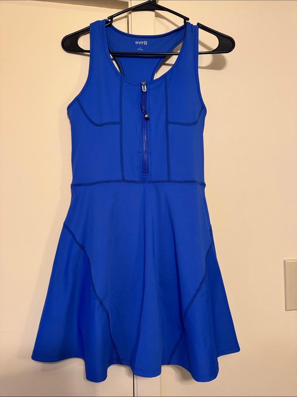 Royal Blue Tennis Skort Dress with Front Zip